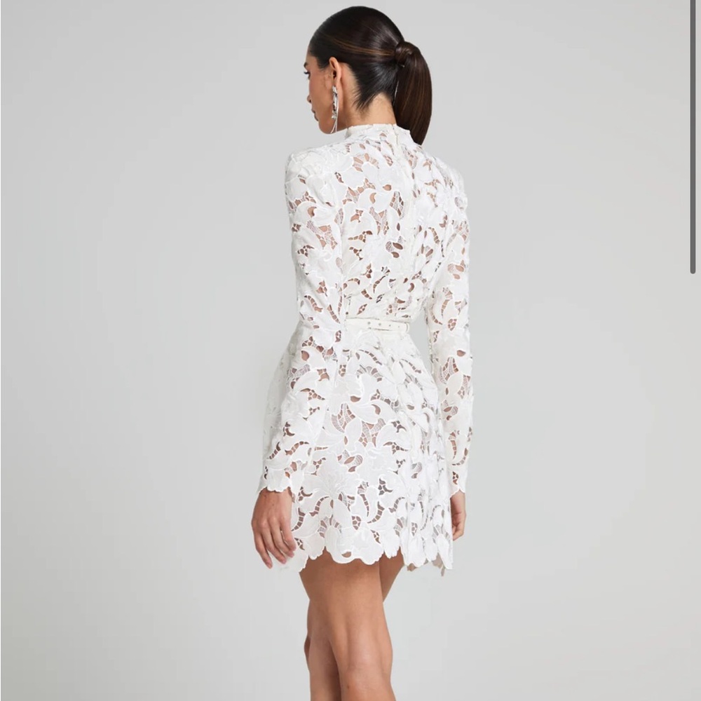 NADINE MERABI Ivory Lace Long Sleeve Dress - Picture 2 of 5